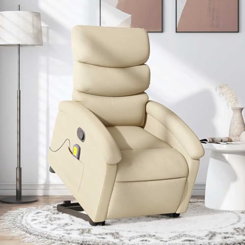 HOMEELIKE Massagesessel mit Aufstehhilfe Creme Stoff HOMEELIKE Massagesessel mit Aufstehhilfe Creme Stoff von HOMEELIKE