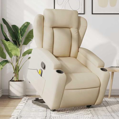 HOMEELIKE Massagesessel mit Aufstehhilfe Creme Stoff HOMEELIKE Massagesessel mit Aufstehhilfe Creme Stoff von HOMEELIKE
