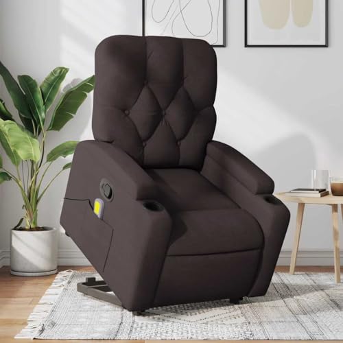 HOMEELIKE Massagesessel mit Aufstehhilfe Dunkelbraun Stoff HOMEELIKE Massagesessel mit Aufstehhilfe Dunkelbraun Stoff von HOMEELIKE