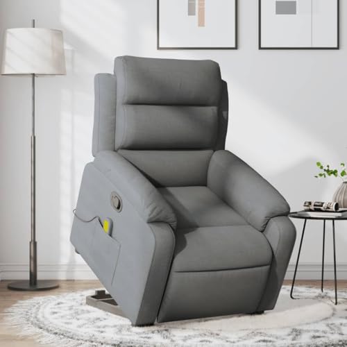 HOMEELIKE Massagesessel mit Aufstehhilfe Dunkelgrau Stoff HOMEELIKE Massagesessel mit Aufstehhilfe Dunkelgrau Stoff von HOMEELIKE