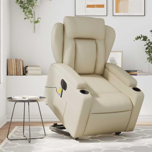 HOMEELIKE Massagesessel mit Aufstehhilfe Elektrisch Creme Kunstleder HOMEELIKE Massagesessel mit Aufstehhilfe Elektrisch Creme Kunstleder von HOMEELIKE