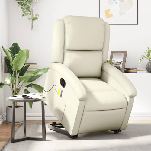 HOMEELIKE Massagesessel mit Aufstehhilfe Elektrisch Creme Kunstleder HOMEELIKE Massagesessel mit Aufstehhilfe Elektrisch Creme Kunstleder von HOMEELIKE