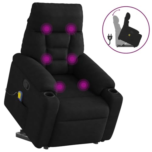 HOMEELIKE Massagesessel mit Aufstehhilfe Schwarz Mikrofasergewebe HOMEELIKE Massagesessel mit Aufstehhilfe Schwarz Mikrofasergewebe von HOMEELIKE