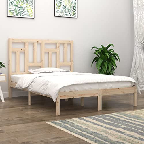 HOMEELIKE Massivholzbett ohne Matratze 160x200 cm Kiefernholz von HOMEELIKE