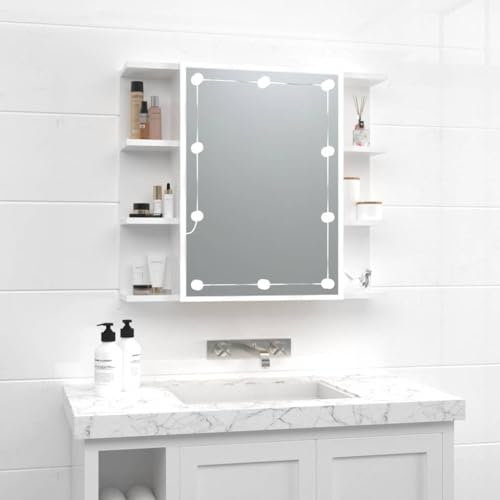 HOMEELIKE Modernes Design Spiegelschrank mit LED Beleuchtung f¨¹rs Bad 70 cm Breit von HOMEELIKE