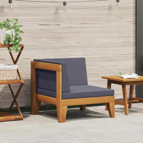 HOMEELIKE Modular-Ecksofa mit Dunkelgrauen Kissen Akazie Massivholz HOMEELIKE Modular-Ecksofa mit Dunkelgrauen Kissen Akazie Massivholz von HOMEELIKE