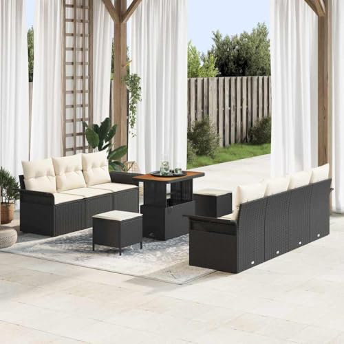 HOMEELIKE Modulares Outdoor-Sofa-Set in Schwarz mit Kissen - Ideal f¨¹r Balkon, Terrasse und Garten HOMEELIKE Modulares Outdoor-Sofa-Set in Schwarz mit Kissen - Ideal f¨¹r Balkon, Terrasse und Garten von HOMEELIKE