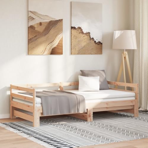 HOMEELIKE Multifunktionsbett Holz Sofa Tagesbett Massiv Kiefer 2X(90x200) cm von HOMEELIKE