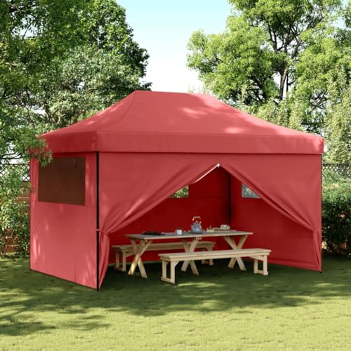 HOMEELIKE Partyzelt Faltbar Pop-Up mit 4 Seitenteilen Burgunderrot HOMEELIKE Partyzelt Faltbar Pop-Up mit 4 Seitenteilen Burgunderrot von HOMEELIKE