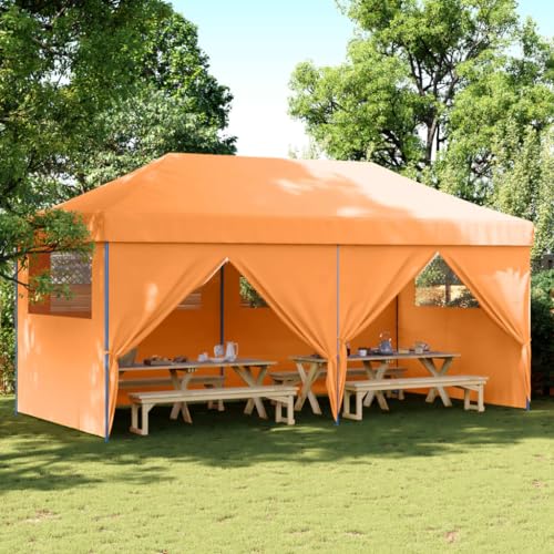 HOMEELIKE Partyzelt Faltbar Pop-Up mit 4 Seitenteilen Orange HOMEELIKE Partyzelt Faltbar Pop-Up mit 4 Seitenteilen Orange von HOMEELIKE