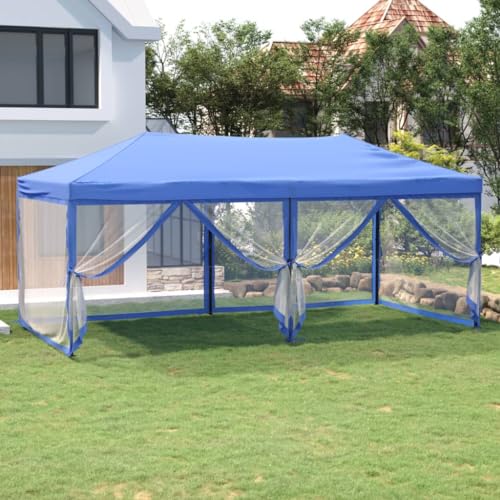 HOMEELIKE Partyzelt Faltbar mit Seitenw?nden Blau 3x6 m HOMEELIKE Partyzelt Faltbar mit Seitenw?nden Blau 3x6 m von HOMEELIKE