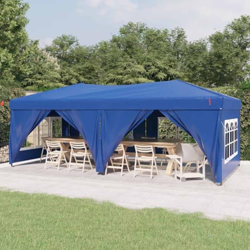 HOMEELIKE Partyzelt Faltbar mit Seitenw?nden Blau 3x6 m HOMEELIKE Partyzelt Faltbar mit Seitenw?nden Blau 3x6 m von HOMEELIKE