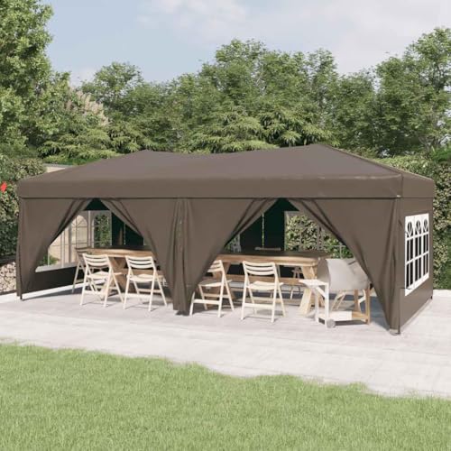 HOMEELIKE Partyzelt Faltbar mit Seitenw?nden Taupe 3x6 m HOMEELIKE Partyzelt Faltbar mit Seitenw?nden Taupe 3x6 m von HOMEELIKE