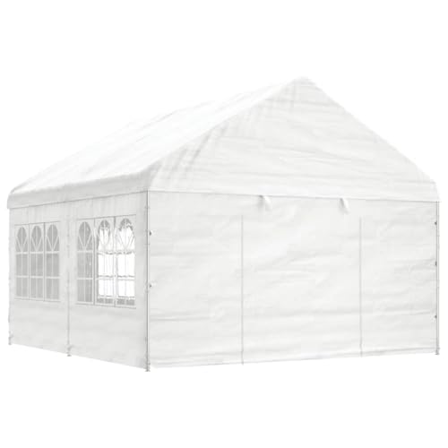 HOMEELIKE Pavillon mit Dach Wei? 4,46x4,08x3,22 m Polyethylen HOMEELIKE Pavillon mit Dach Wei? 4,46x4,08x3,22 m Polyethylen von HOMEELIKE