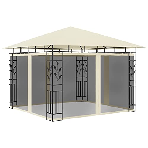 HOMEELIKE Pavillon mit Moskitonetz 3x3x2,73 m Creme 180 g/m2 HOMEELIKE Pavillon mit Moskitonetz 3x3x2,73 m Creme 180 g/m2 von HOMEELIKE