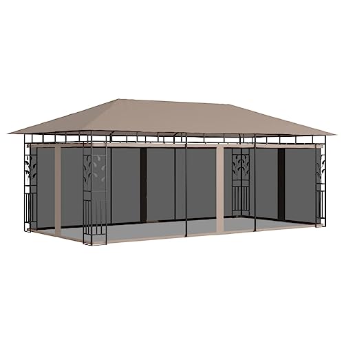 HOMEELIKE Pavillon mit Moskitonetz 6x3x2,73 m Taupe 180 g/m2 HOMEELIKE Pavillon mit Moskitonetz 6x3x2,73 m Taupe 180 g/m2 von HOMEELIKE