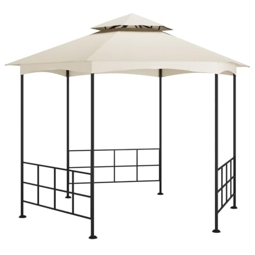 HOMEELIKE Pavillon mit Seitenw?nden 3,1x2,7 m Creme von HOMEELIKE