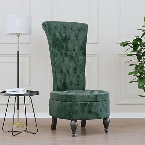 HOMEELIKE Polsterstuhl mit Hoher Rueckenlehne Dunkelgruen Samt Knopfheftung HOMEELIKE Polsterstuhl mit Hoher Rueckenlehne Dunkelgruen Samt Knopfheftung von HOMEELIKE