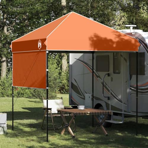 HOMEELIKE Pop-up Pavillon Zelt Orange 200 x 200 cm Stoff von HOMEELIKE