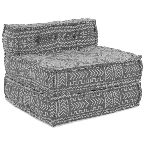 HOMEELIKE Pouffe Geometrisch Hellgrau 70 x 70 x 54 cm Stoff HOMEELIKE Pouffe Geometrisch Hellgrau 70 x 70 x 54 cm Stoff von HOMEELIKE