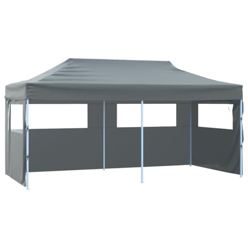 HOMEELIKE Profi-Partyzelt Faltbar mit 4 Seitenw?nden 3¡Á6m Stahl Anthrazit HOMEELIKE Profi-Partyzelt Faltbar mit 4 Seitenw?nden 3¡Á6m Stahl Anthrazit von HOMEELIKE