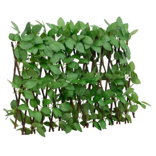 HOMEELIKE Rankgitter mit K¨¹nstlichem Efeu Erweiterbar Gr¨¹n 180x30 cm von HOMEELIKE