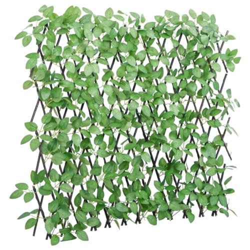 HOMEELIKE Rankgitter mit K¨¹nstlichem Efeu Erweiterbar Gr¨¹n 180x65 cm von HOMEELIKE