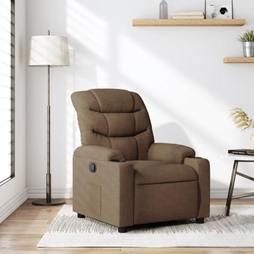 HOMEELIKE Relaxsessel Braun Stoff von HOMEELIKE