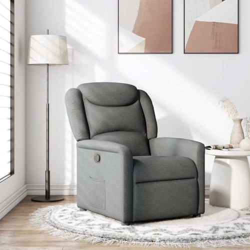 HOMEELIKE Relaxsessel Dunkelgrau Stoff von HOMEELIKE