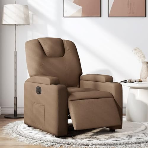 HOMEELIKE Relaxsessel Elektrisch Braun Stoff von HOMEELIKE