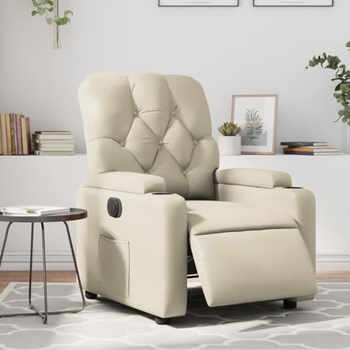 HOMEELIKE Relaxsessel Elektrisch Creme Kunstleder HOMEELIKE Relaxsessel Elektrisch Creme Kunstleder von HOMEELIKE
