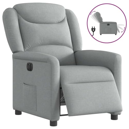 HOMEELIKE Relaxsessel Elektrisch Hellgrau Stoff HOMEELIKE Relaxsessel Elektrisch Hellgrau Stoff von HOMEELIKE