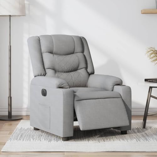 HOMEELIKE Relaxsessel Elektrisch Hellgrau Stoff von HOMEELIKE