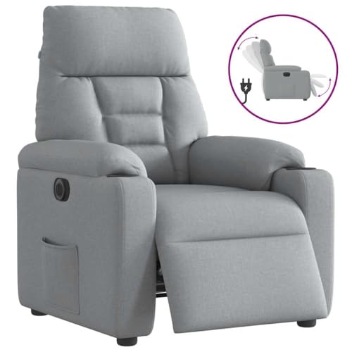 HOMEELIKE Relaxsessel Elektrisch Hellgrau Stoff HOMEELIKE Relaxsessel Elektrisch Hellgrau Stoff von HOMEELIKE
