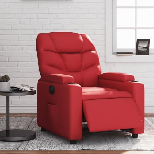 HOMEELIKE Relaxsessel Elektrisch Rot Kunstleder HOMEELIKE Relaxsessel Elektrisch Rot Kunstleder von HOMEELIKE