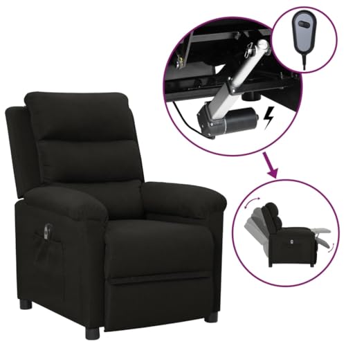 HOMEELIKE Relaxsessel Elektrisch Schwarz Stoff von HOMEELIKE