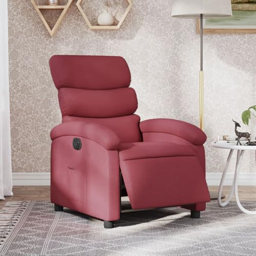 HOMEELIKE Relaxsessel Elektrisch Weinrot Stoff von HOMEELIKE