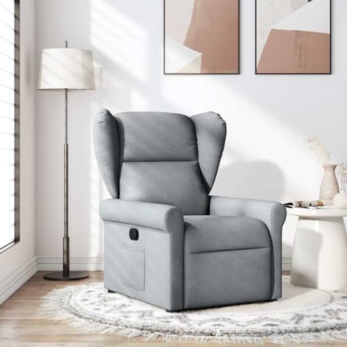 HOMEELIKE Relaxsessel Hellgrau Stoff HOMEELIKE Relaxsessel Hellgrau Stoff von HOMEELIKE
