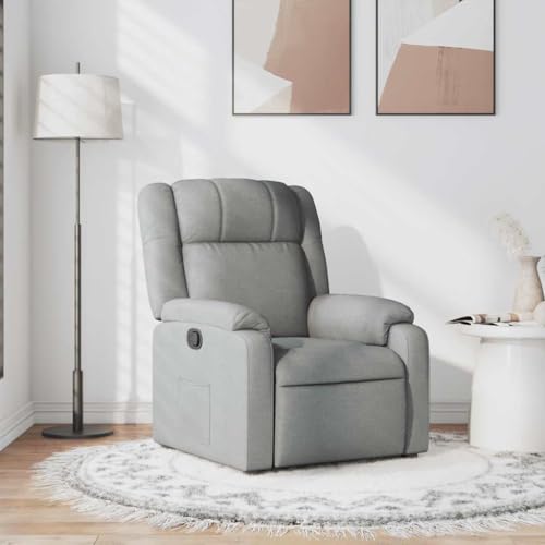 HOMEELIKE Relaxsessel Hellgrau Stoff von HOMEELIKE