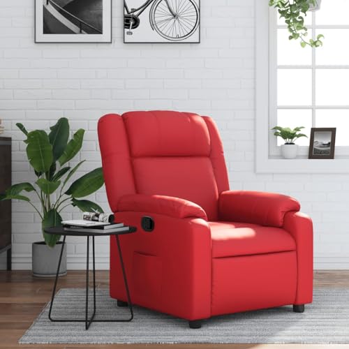 HOMEELIKE Relaxsessel Rot Kunstleder von HOMEELIKE