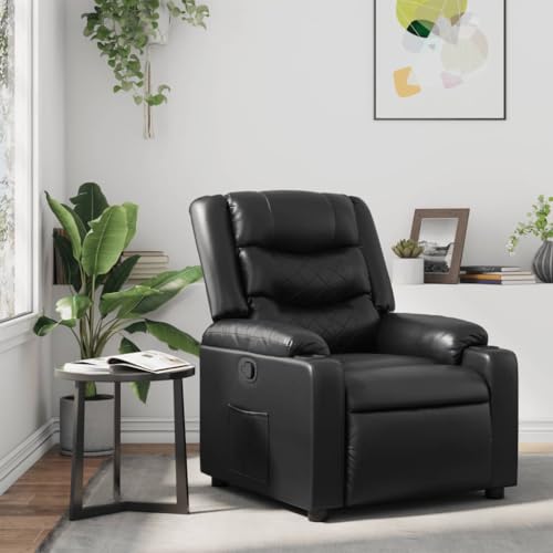 HOMEELIKE Relaxsessel Schwarz Kunstleder von HOMEELIKE