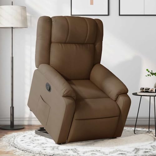 HOMEELIKE Relaxsessel mit Aufstehhilfe Braun Stoff von HOMEELIKE
