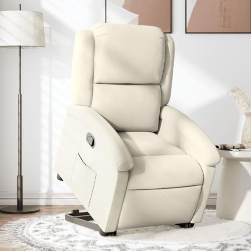 HOMEELIKE Relaxsessel mit Aufstehhilfe Creme Samt HOMEELIKE Relaxsessel mit Aufstehhilfe Creme Samt von HOMEELIKE