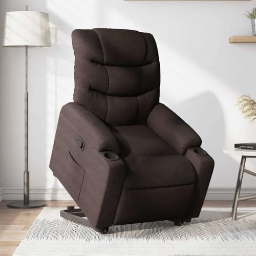 HOMEELIKE Relaxsessel mit Aufstehhilfe Dunkelbraun Stoff HOMEELIKE Relaxsessel mit Aufstehhilfe Dunkelbraun Stoff von HOMEELIKE