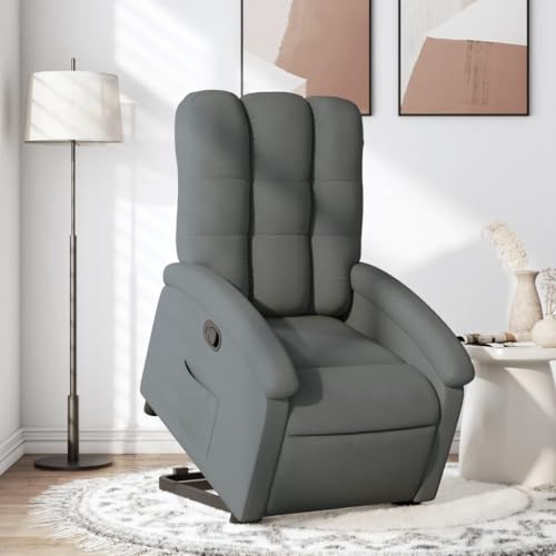 HOMEELIKE Relaxsessel mit Aufstehhilfe Dunkelgrau Stoff HOMEELIKE Relaxsessel mit Aufstehhilfe Dunkelgrau Stoff von HOMEELIKE