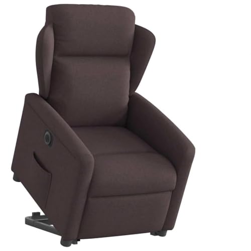 HOMEELIKE Relaxsessel mit Aufstehhilfe Elektrisch Dunkelbraun Stoff von HOMEELIKE