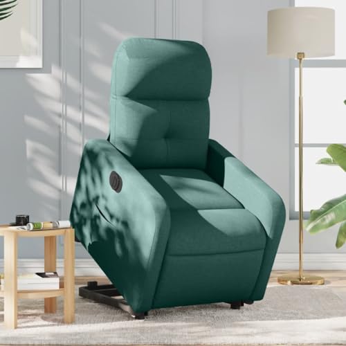 HOMEELIKE Relaxsessel mit Aufstehhilfe Elektrisch Dunkelgr¨¹n Stoff von HOMEELIKE