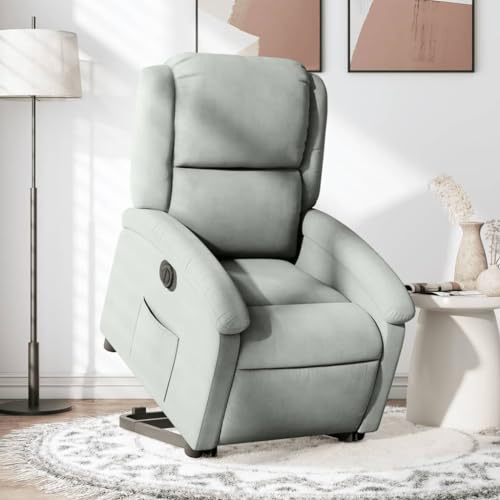 HOMEELIKE Relaxsessel mit Aufstehhilfe Elektrisch Hellgrau Samt HOMEELIKE Relaxsessel mit Aufstehhilfe Elektrisch Hellgrau Samt von HOMEELIKE