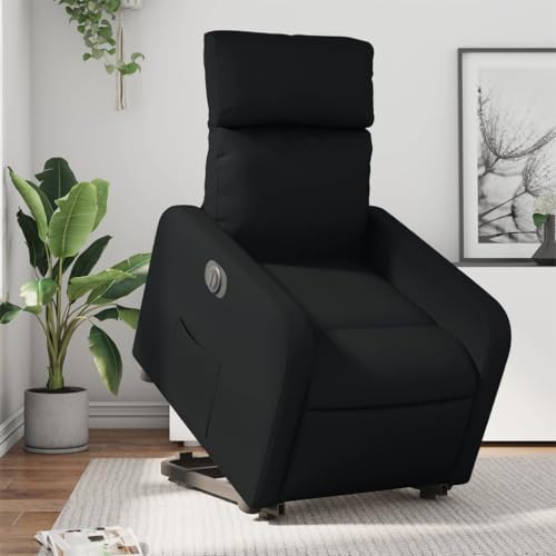 HOMEELIKE Relaxsessel mit Aufstehhilfe Elektrisch Schwarz Kunstleder von HOMEELIKE