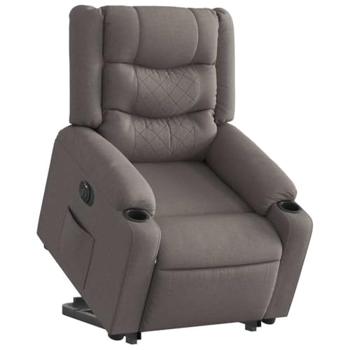 HOMEELIKE Relaxsessel mit Aufstehhilfe Elektrisch Taupe Stoff von HOMEELIKE